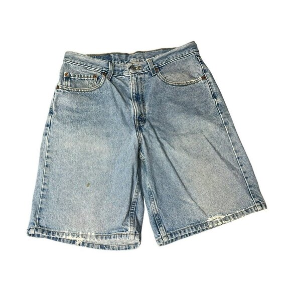 VTG 90s Levi's Women's Light Wash Denim Jean 9" Shorts 550 W 33" Jorts - Picture 1 of 11